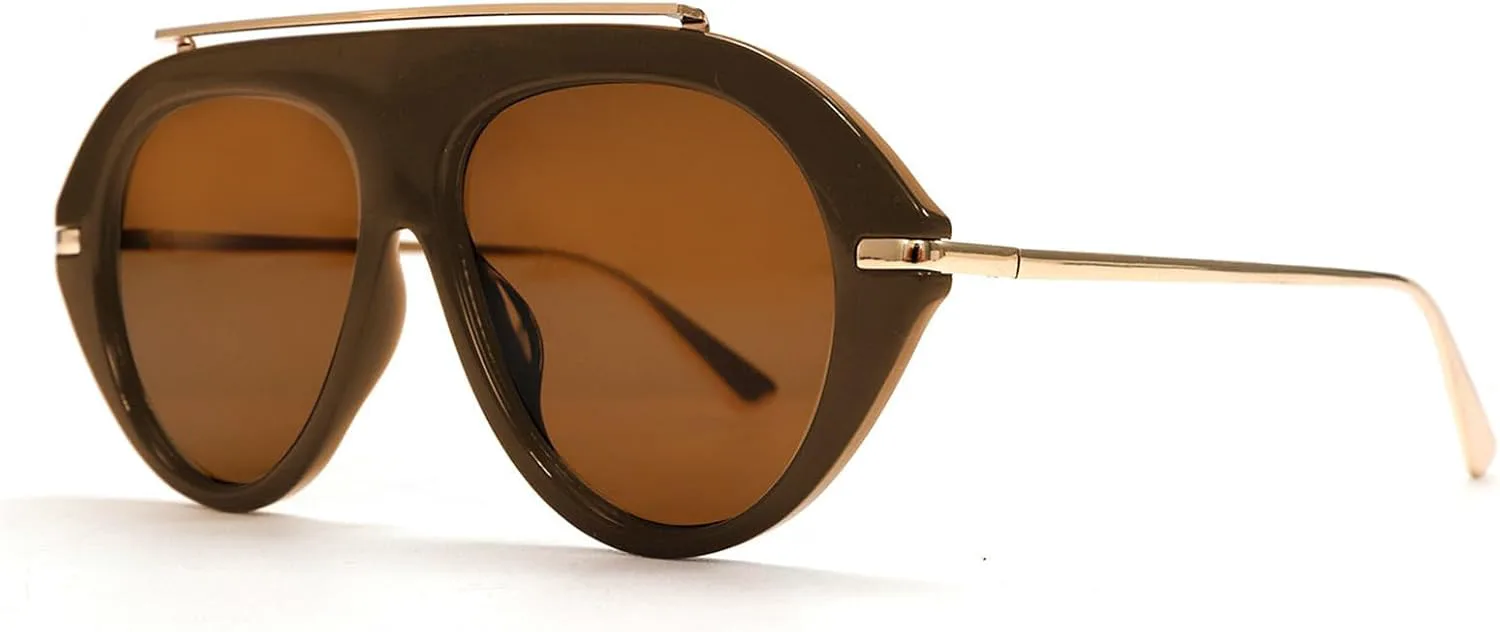 

Винтажные солнцезащитные очки-пилот большого размера для женщин и мужчин, ветрозащитные, для активного отдыха, с градиентным переходом цвета UV400 willochra, C5