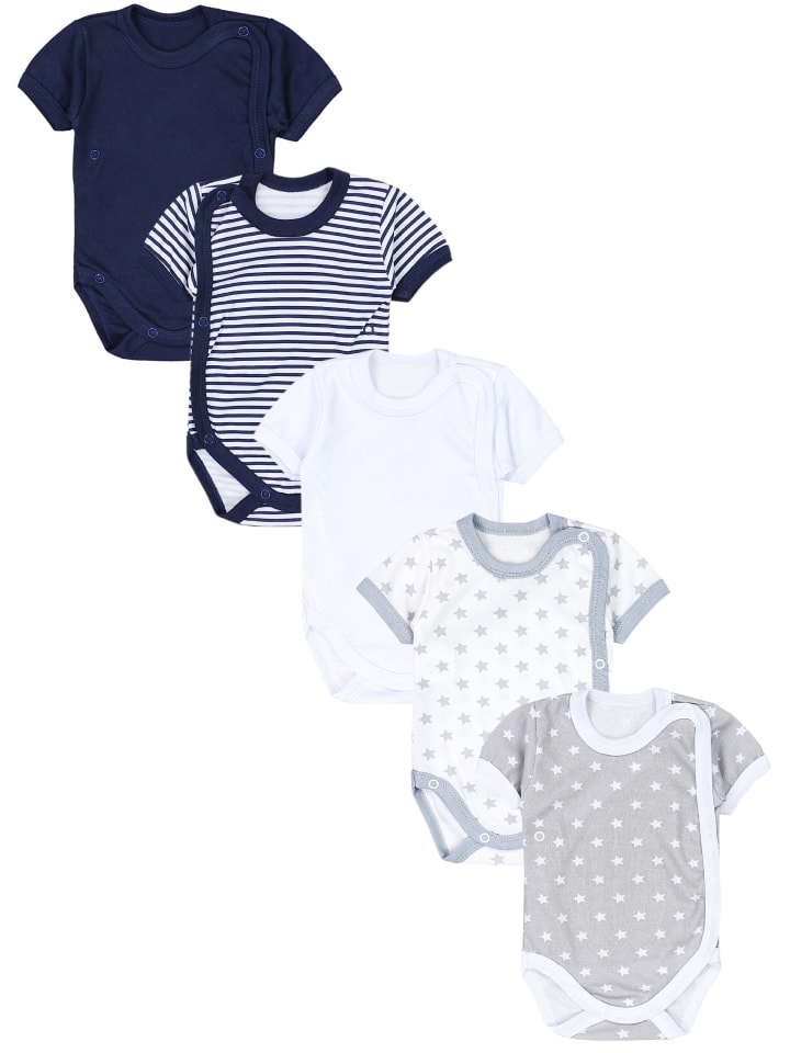 

TupTam Комплект из 5 боди с короткими рукавами для мальчиков, серый цвет