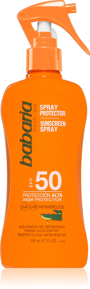 

Солнцезащитный спрей с защитой от солнца spf 50 Babaria, atsparus vandeniui 200 мл