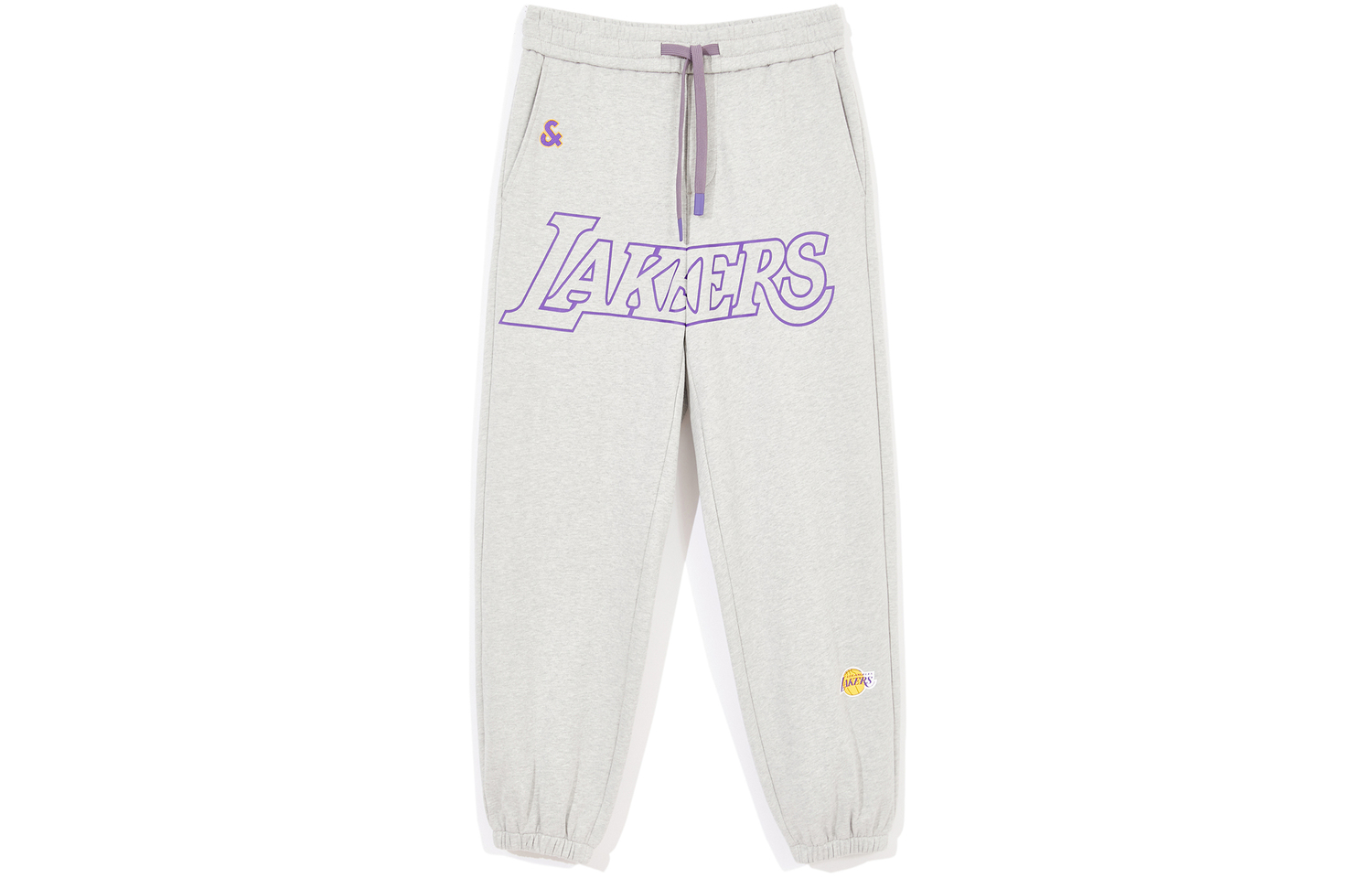 

Джек джонс x нба x лос-анджелес лейкерс нба x голден стейт уорриорз нба вязаные спортивные штаны унисекс JACK&JONES, серый