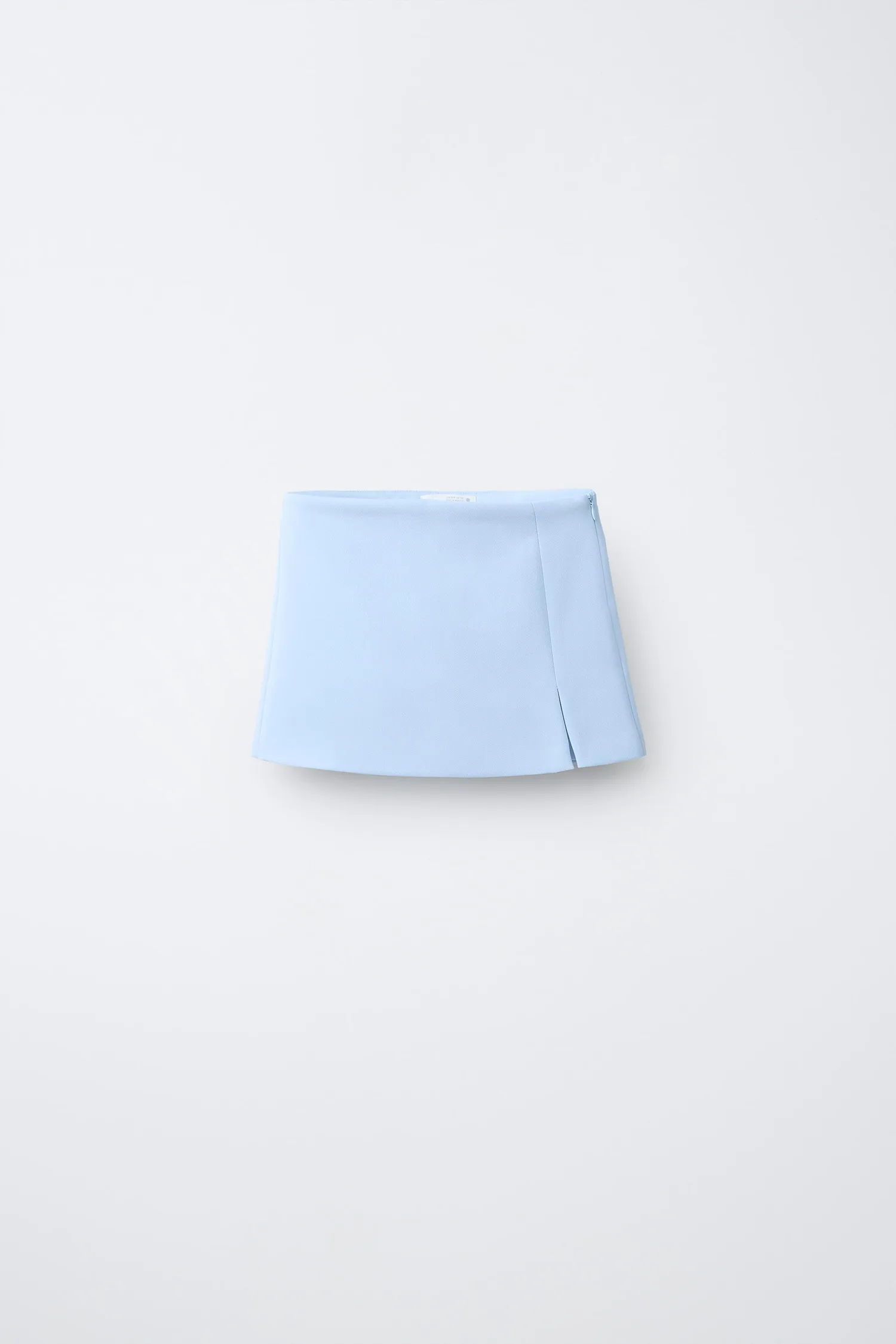 Однотонная юбка-бермуды Zara, пастельно-голубой