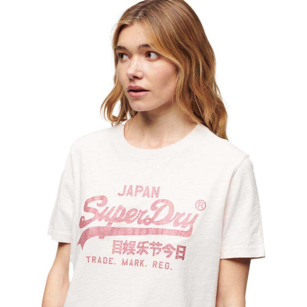 Футболка с коротким рукавом Superdry Metallic Vl Relaxed, белый — фото 2