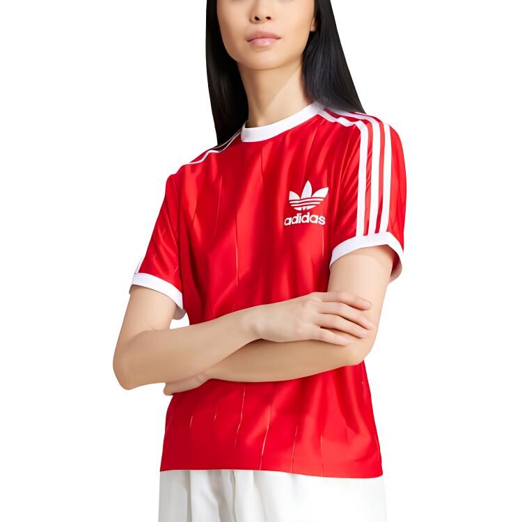 Футболка женская алая Adidas — фото 2