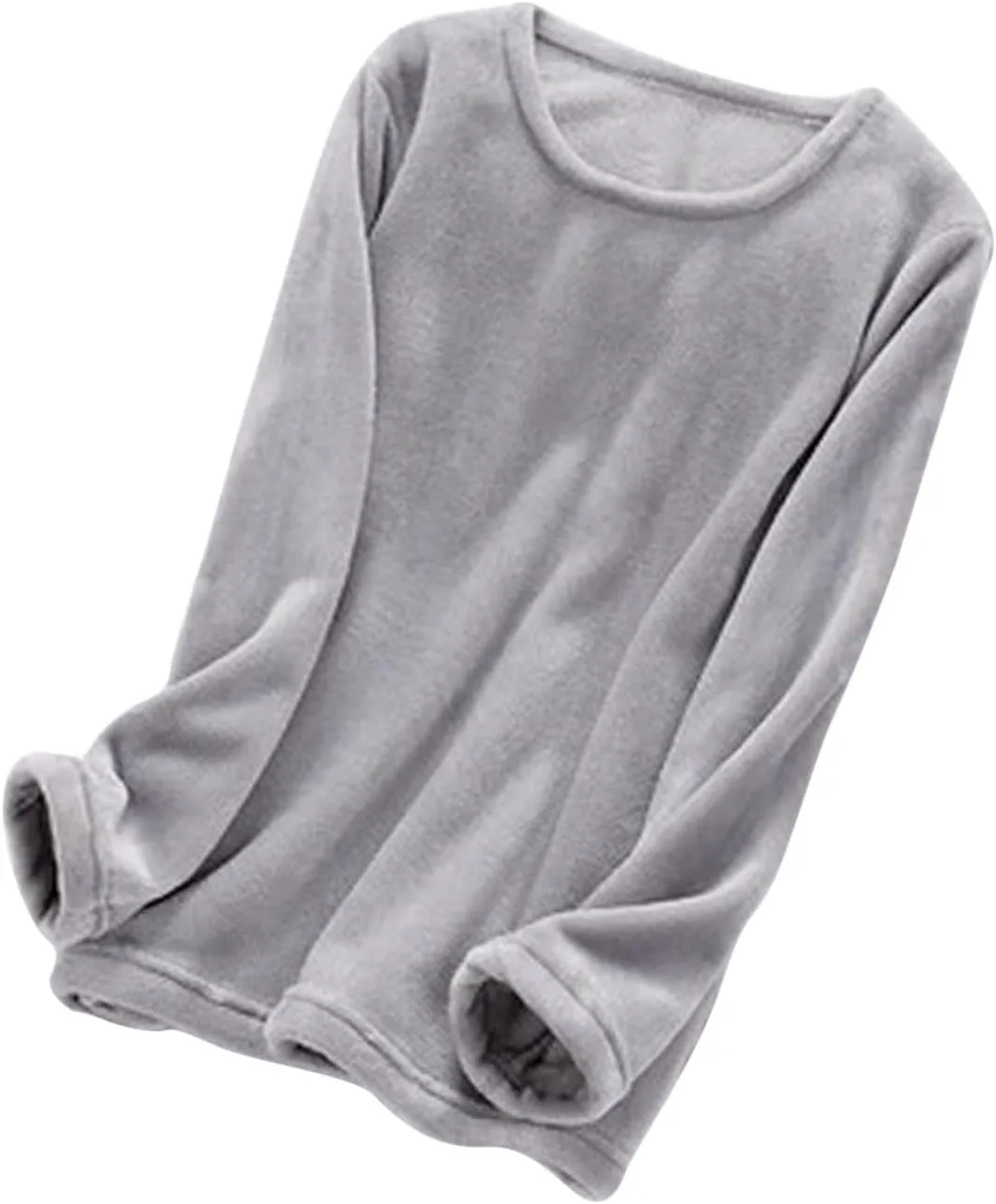 

Женская фланелевая пижама с длинным рукавом и круглым вырезом Hnodov