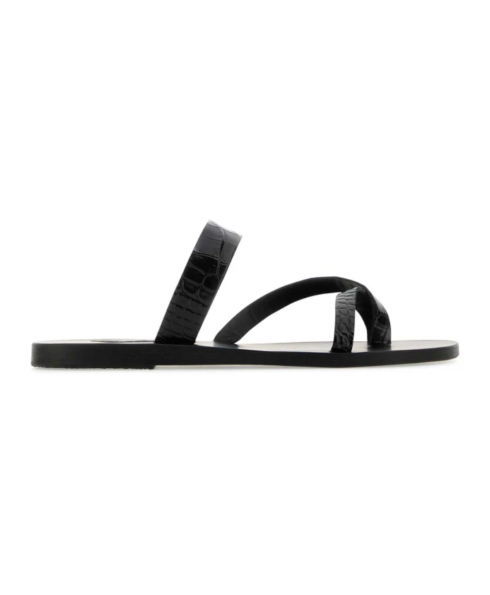 Кожаные босоножки на ремешках Ancient Greek Sandals, черный