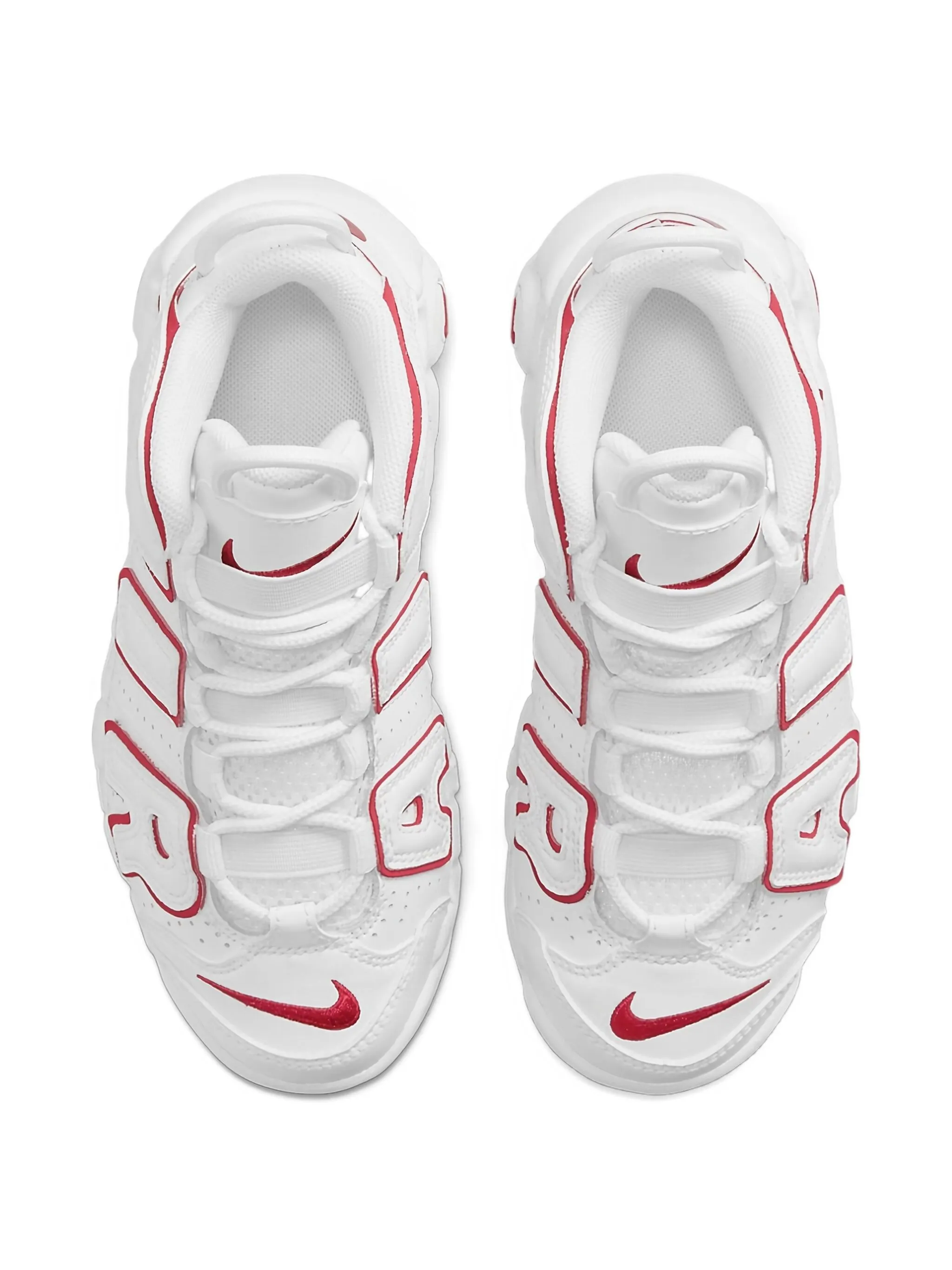 Кроссовки Air More Uptempo White/Red Nike Kids, белый — фото 3