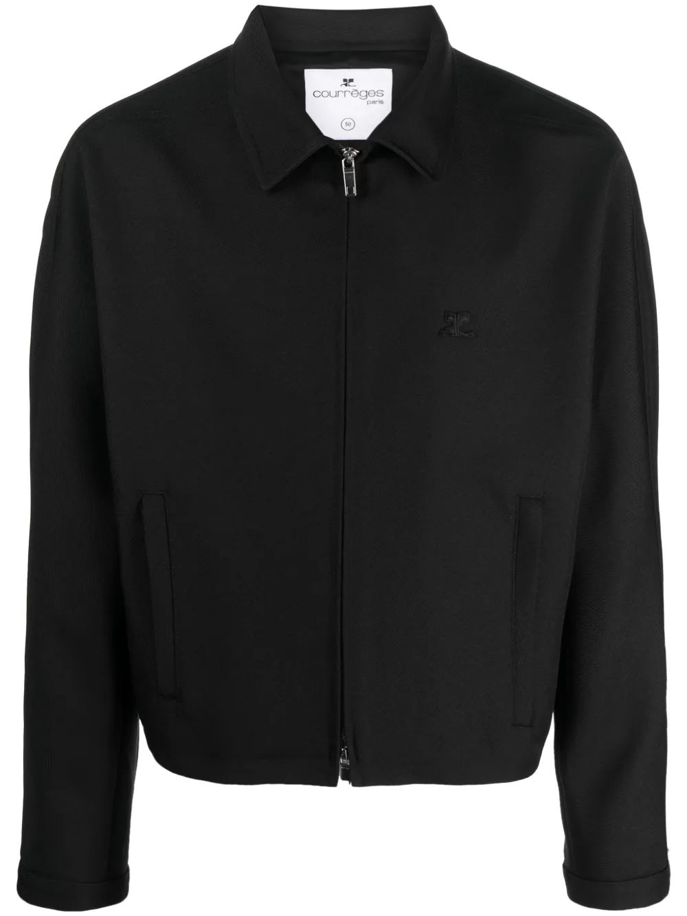 

Куртка с заостренным воротником Courrèges, черный