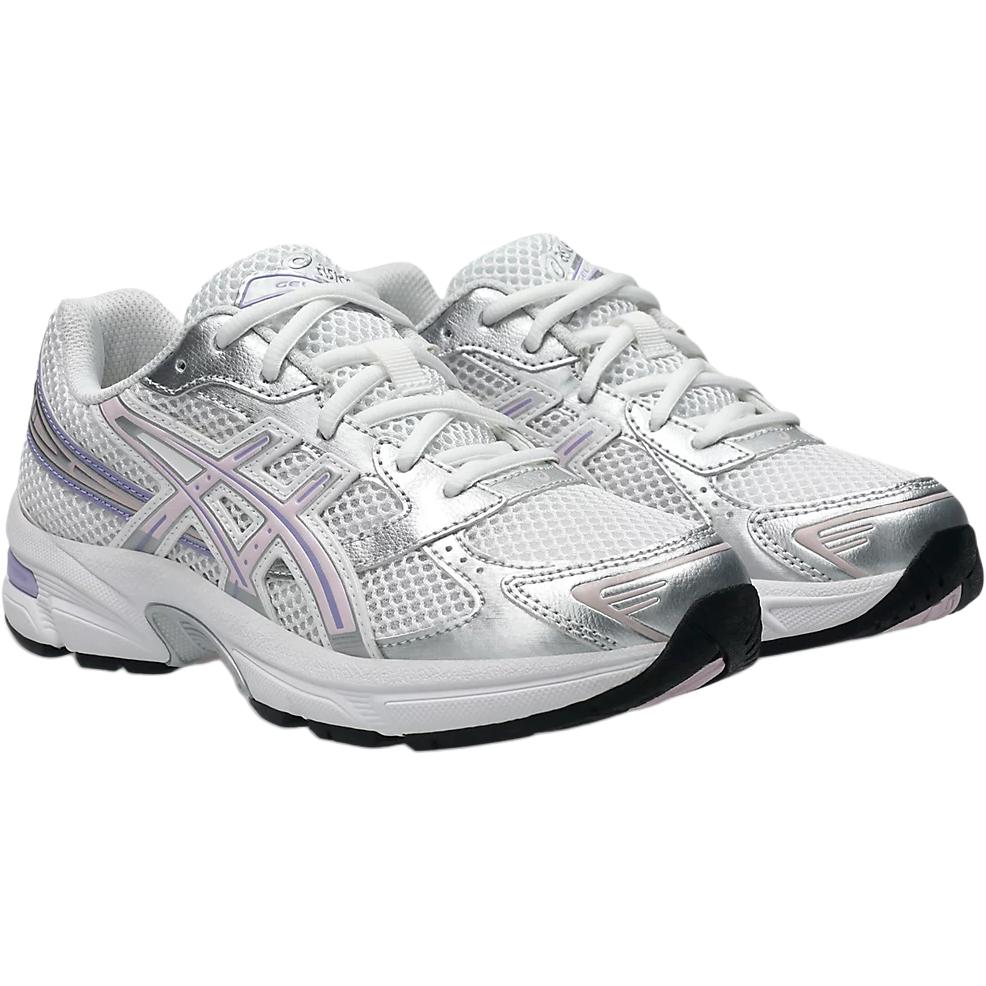 ASICS Gel 1130 амортизирующие поддерживающие низкие детские беговые кроссовки white silver для подростков — фото 4