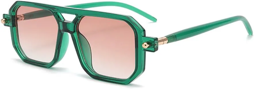 

Солнцезащитные очки с двойной перемычкой UV400 и градиентным покрытием для женщин и мужчин, для занятий спортом на открытом воздухе и путешествий UYPTK, Green