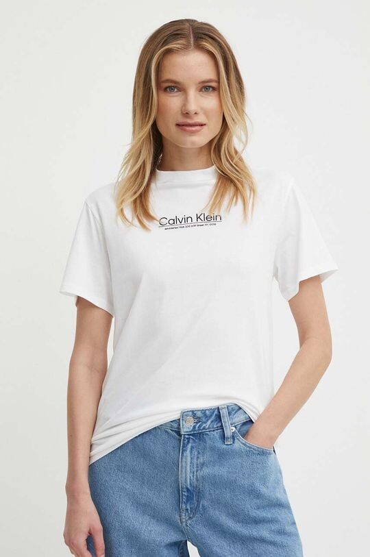 

Хлопковая футболка Calvin Klein, белый