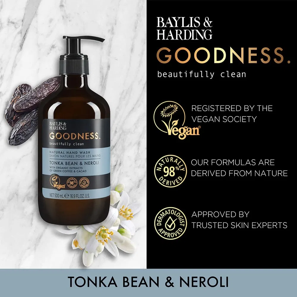 Натуральное жидкое мыло Tonka Bean & Neroli 3 x 500 мл от Baylis & Harding Goodness Baylis & Harding — фото 4