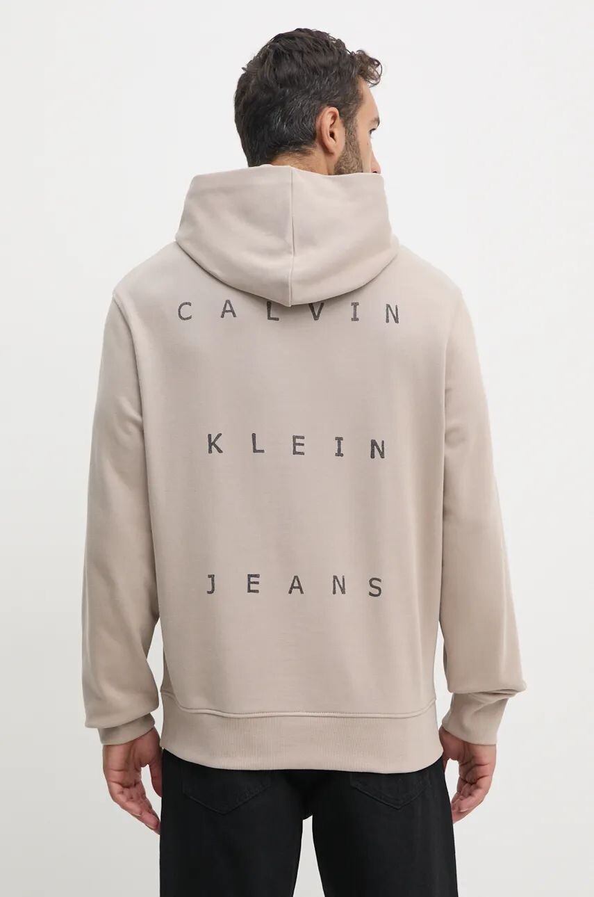 

Хлопковая толстовка Calvin Klein Jeans, бежевый