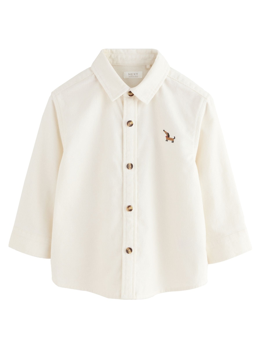 

Рубашка на пуговицах классического кроя Next, экрю