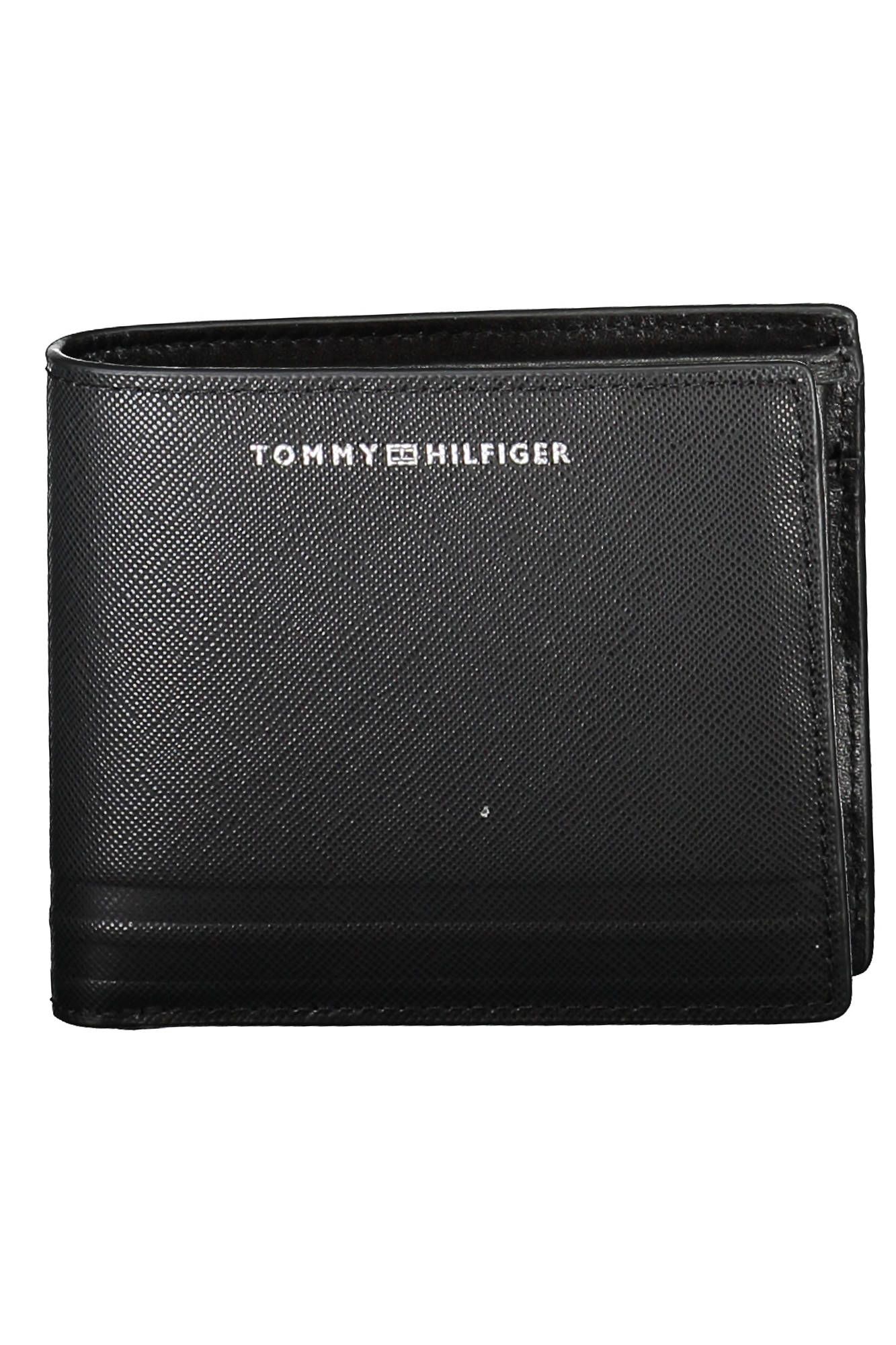 

Черный кожаный мужской кошелек Tommy Hilfiger