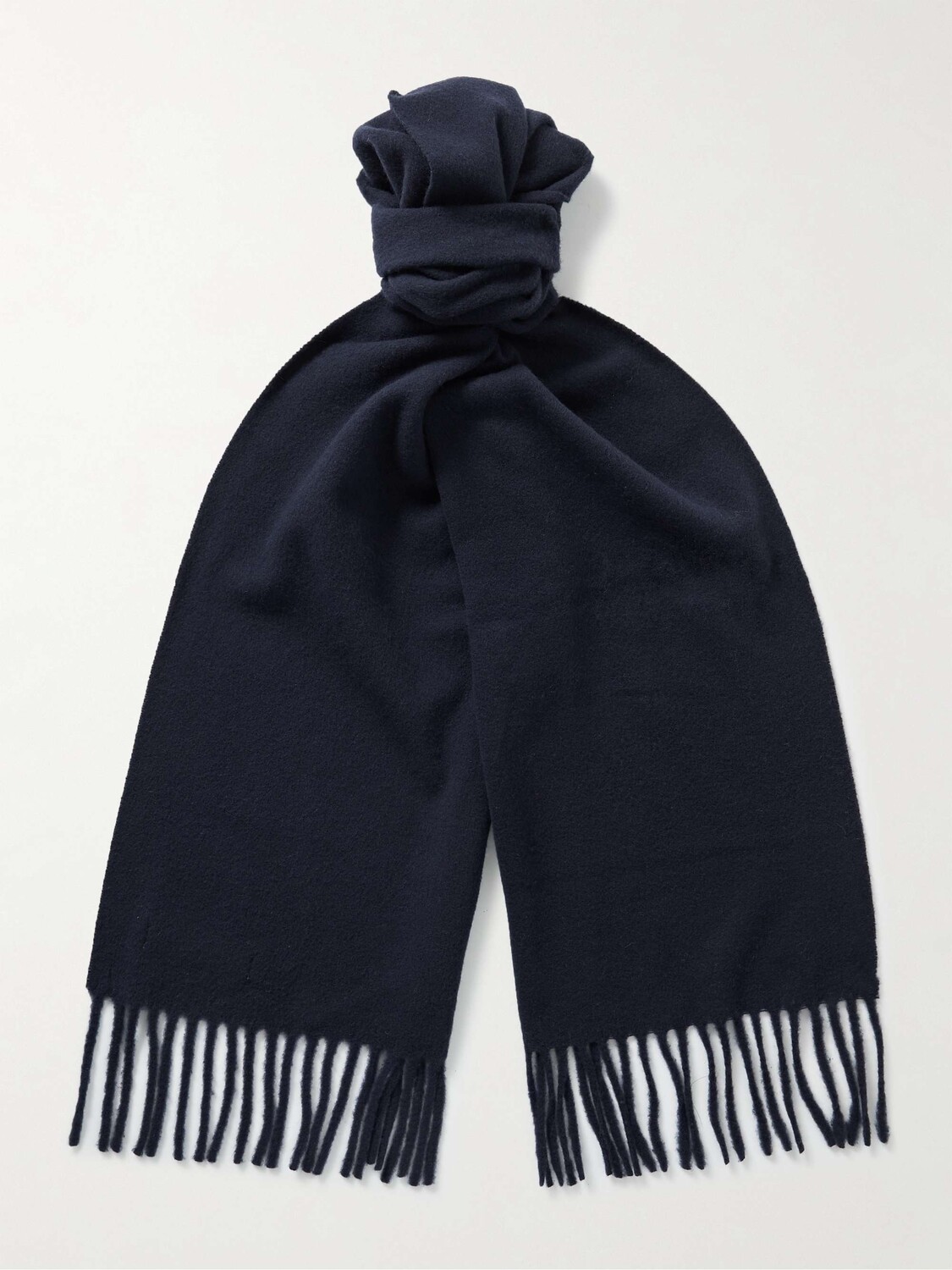 

Узкий шерстяной шарф Canada с бахромой ACNE STUDIOS, нави