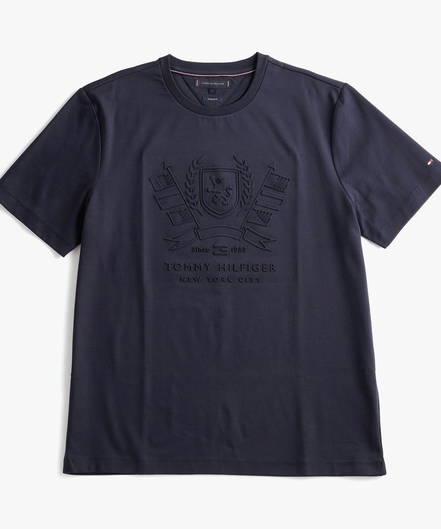Футболка с рельефным изображением иконки TOMMY HILFIGER, Navy DW5 — фото 3