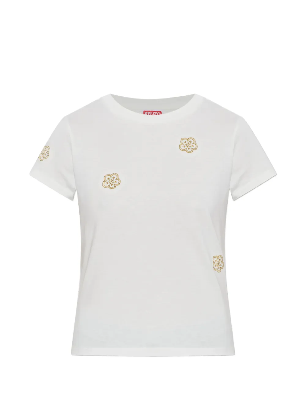 

Футболка с вышивкой в виде цветка боке Kenzo, белый
