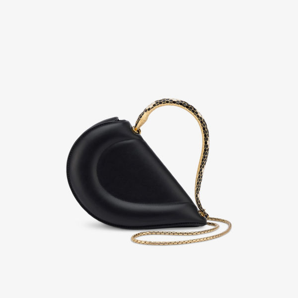 

Сумка с верхней ручкой Serpenti cuore 1968 из кожи Bvlgari, черный