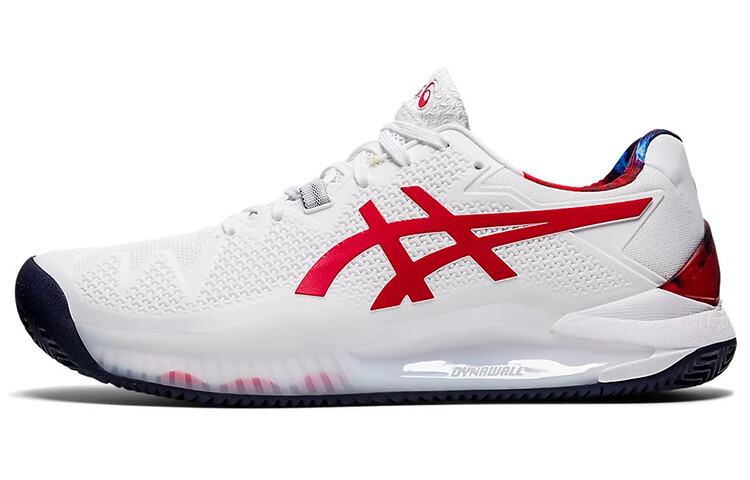 

Кроссовки для бега Gel-Resolution 8 мужские с низким верхом белые/красные Asics