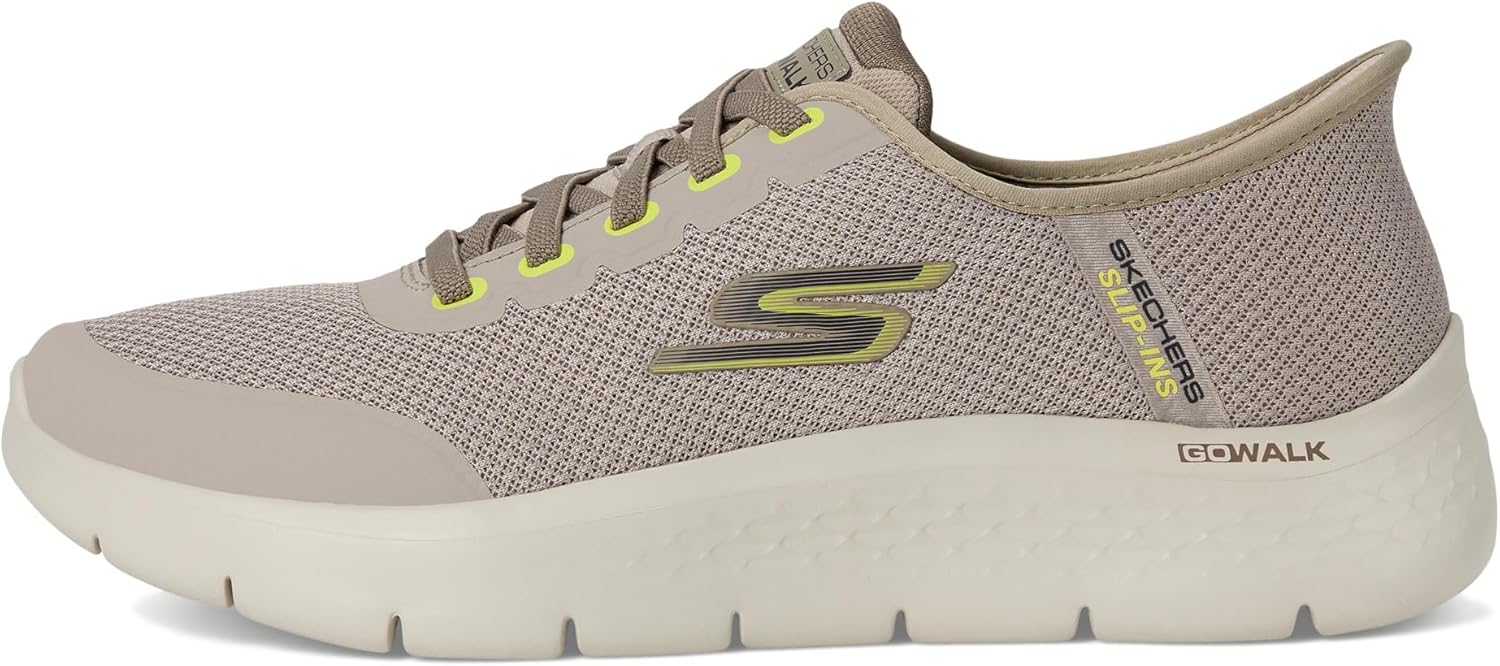 Мужские кроссовки для ходьбы Skechers Performance Slip-ins: GO Walk Flex-Netro, Taupe — фото 4
