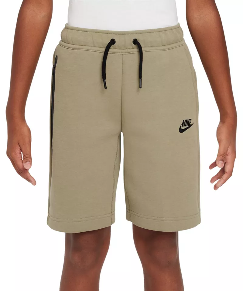 

Шорты из технического флиса для мальчиков Nike, цвет Neutral Olive/Black/Black