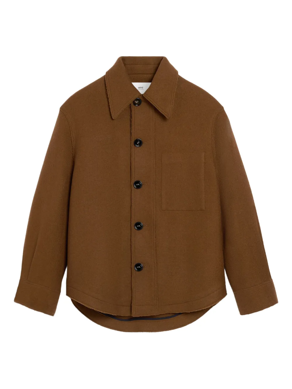 

Шерстяной пиджак AMI Paris, коричневый