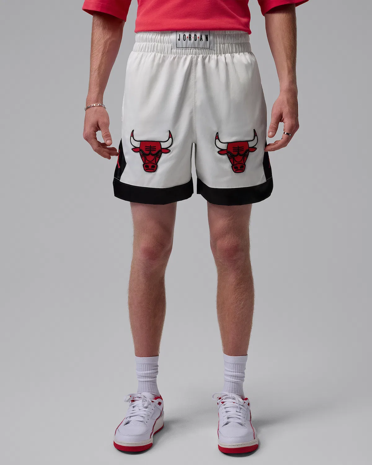 Мужские шорты для муай-тай Jordan Flight, Sail/Black/University Red