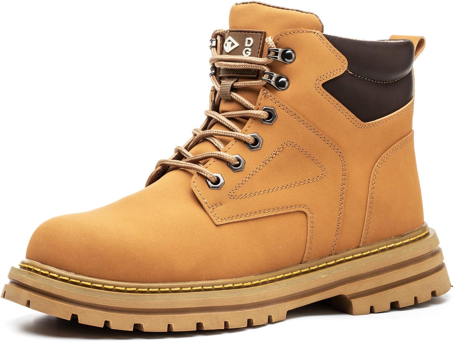 

Водонепроницаемые стальные ботинки с защитным носком DINGGU для мужчин, удобные мужские ботинки, безопасная обувь с композитным носком, ботинки для мужчин, желтый