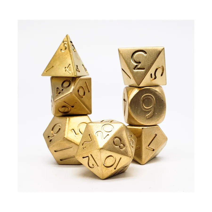 

Поликомплект - латунь (7), Heavy Metal Dice (Level Up Dice)