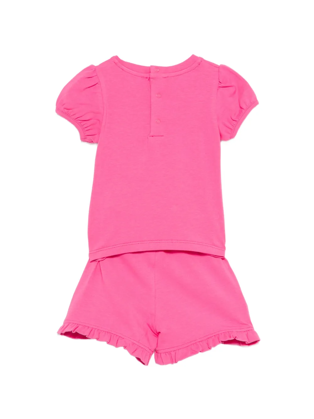Комплект из двух предметов: шорты с принтом teddy Moschino Kids, розовый — фото 2