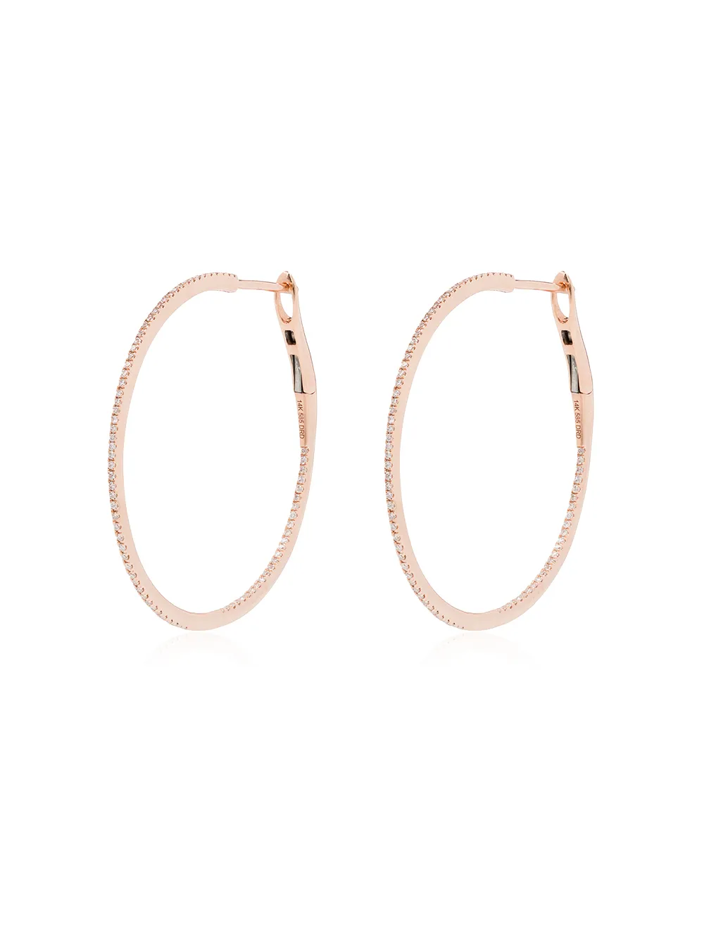 

Серьги-кольца из розового золота с бриллиантами Dana Rebecca Designs, розовый