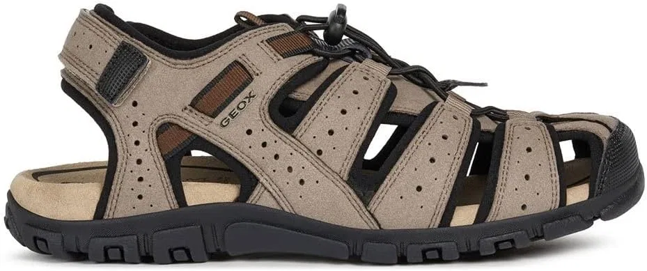 Мужские сандалии Uomo Strada B с закрытой подошвой Geox, Taupe Black — фото 3