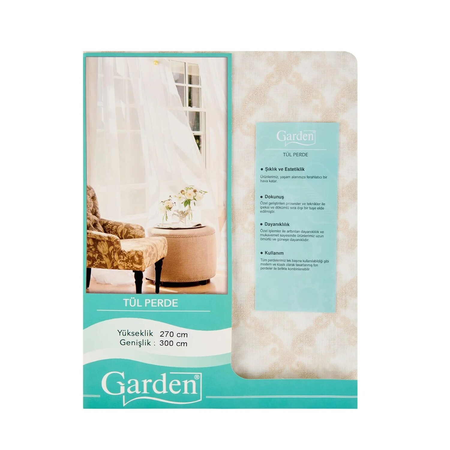 

Тюль Garden Ofelia - Кремовый - 300x270 см