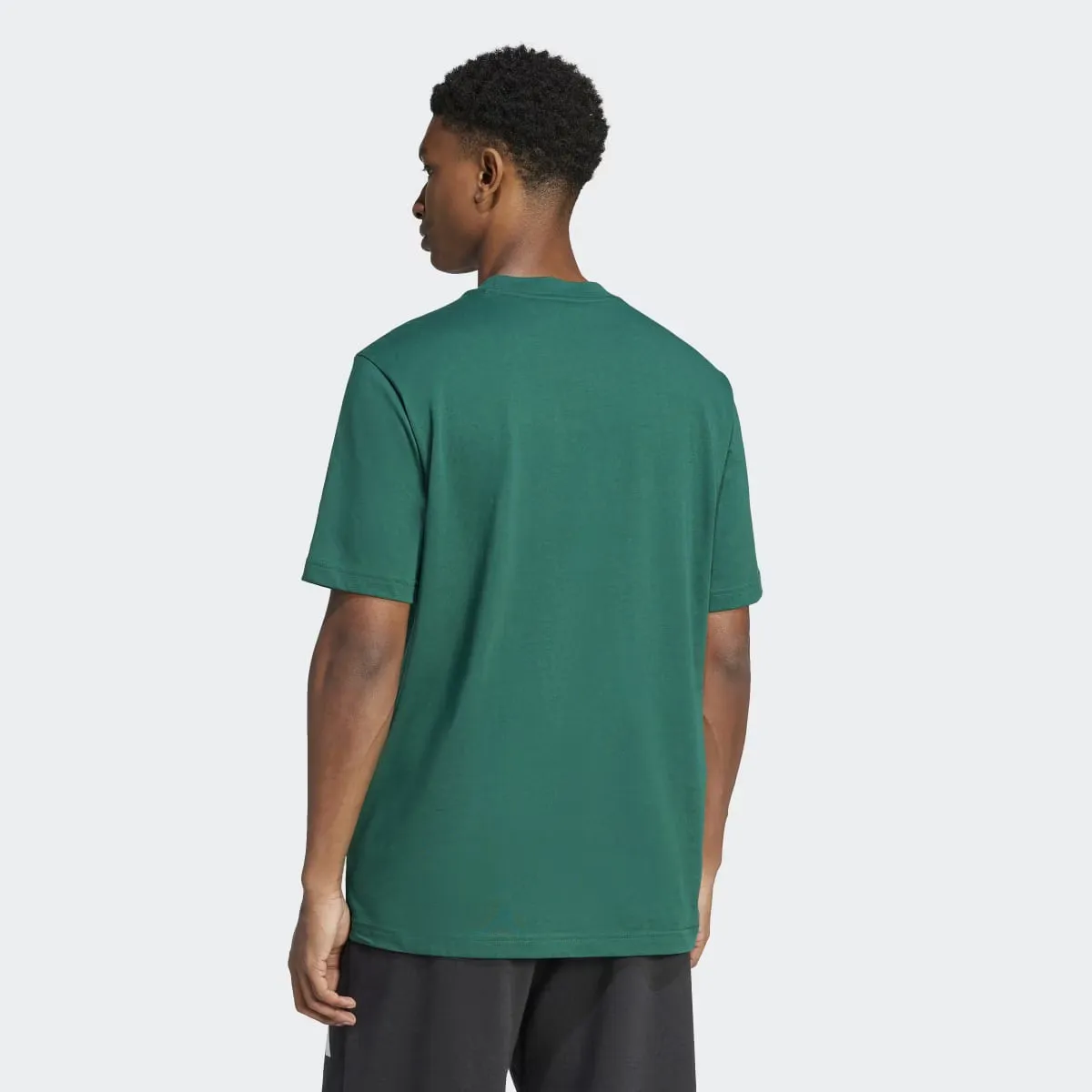Мужская футболка Essentials с большим логотипом Adidas, зеленый — фото 2