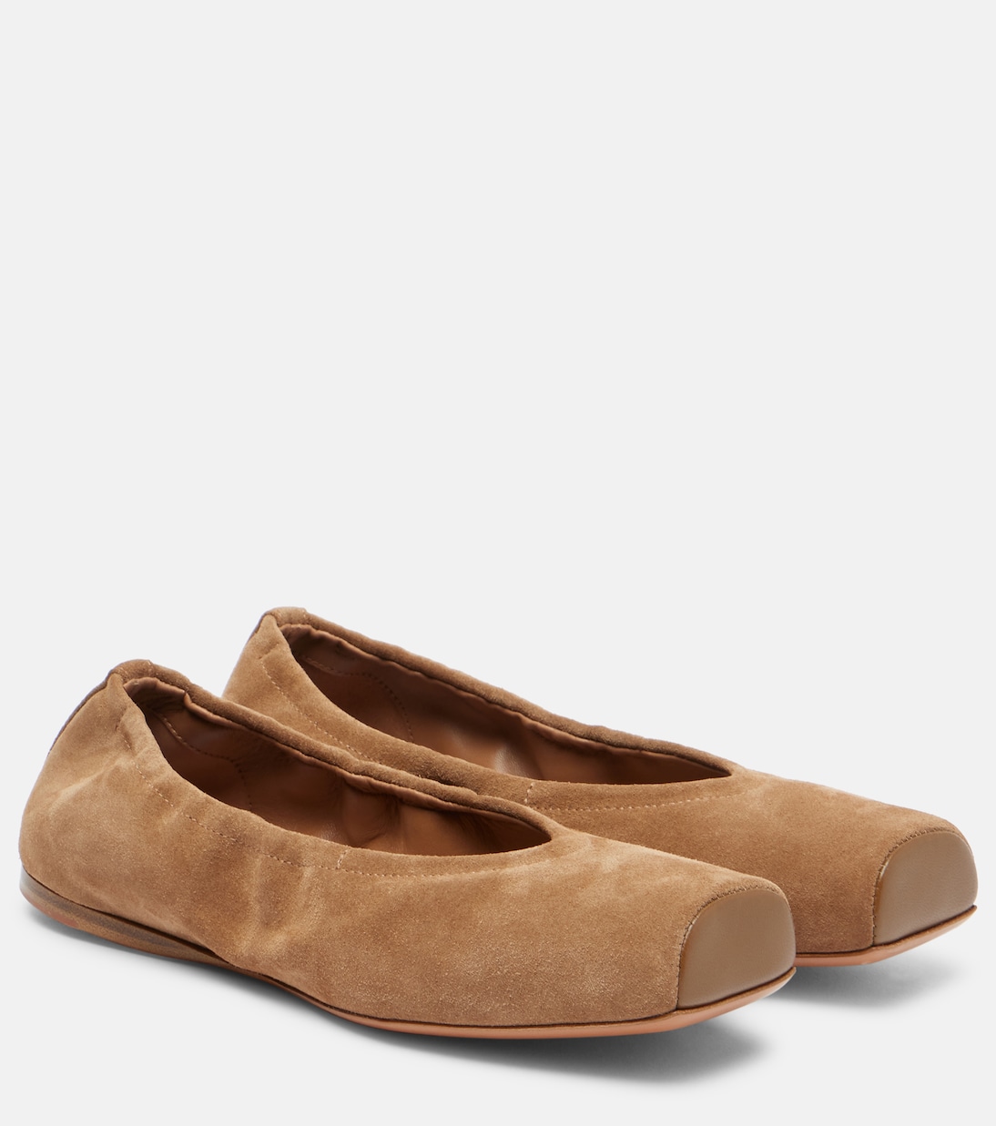 Балетки из замши Alaïa, Terre D'Ombre