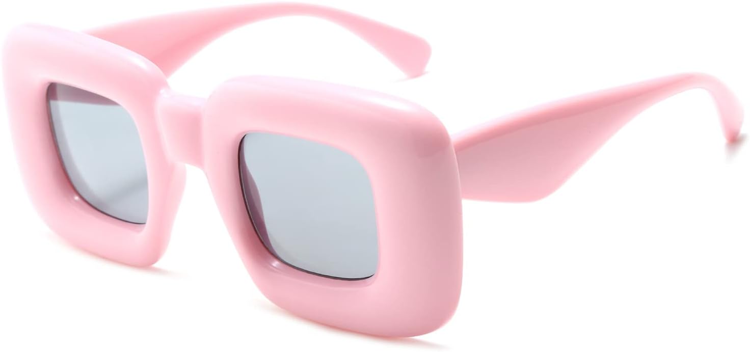 

Солнцезащитные очки Long Keeper Retro Square Candy Color в модном панк-стиле для женщин и мужчин, с толстой оправой, уникальные большие солнцезащитные очки UV400, Pink