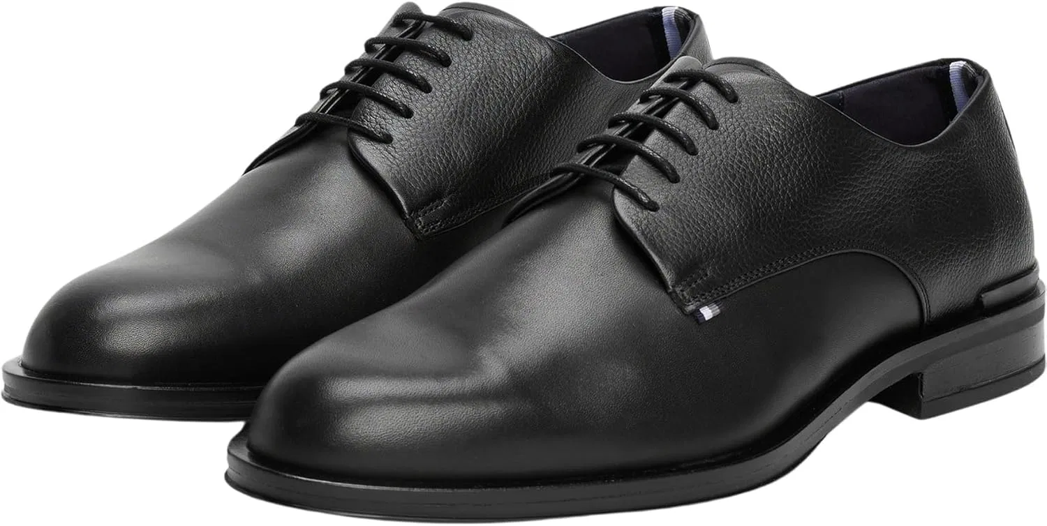 Мужские туфли-дерби Tommy Hilfiger Core из кожи, Black — фото 3