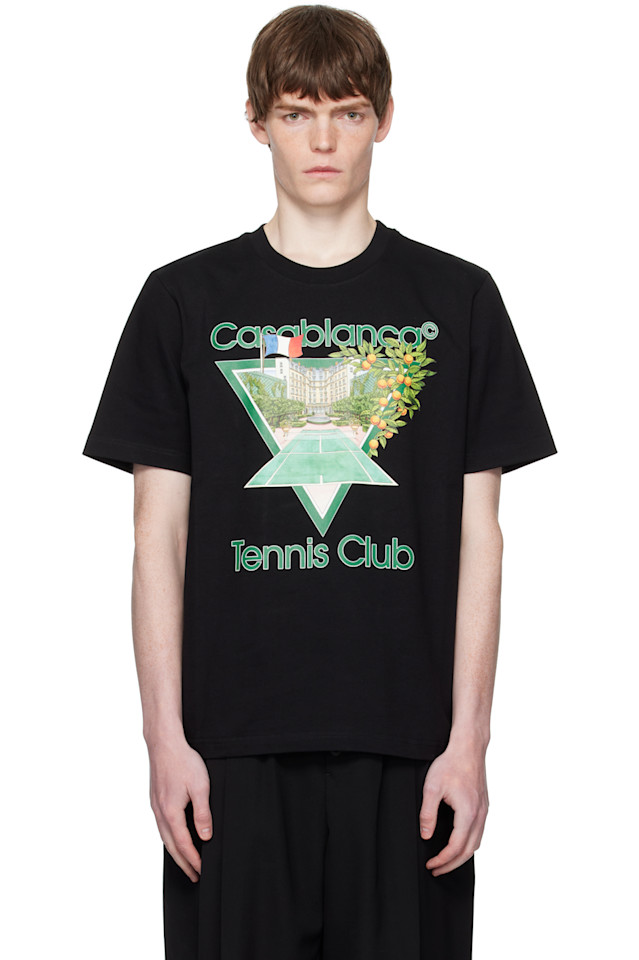 

Футболка с коротким рукавом «Tennis club' icon» Casablanca, черный