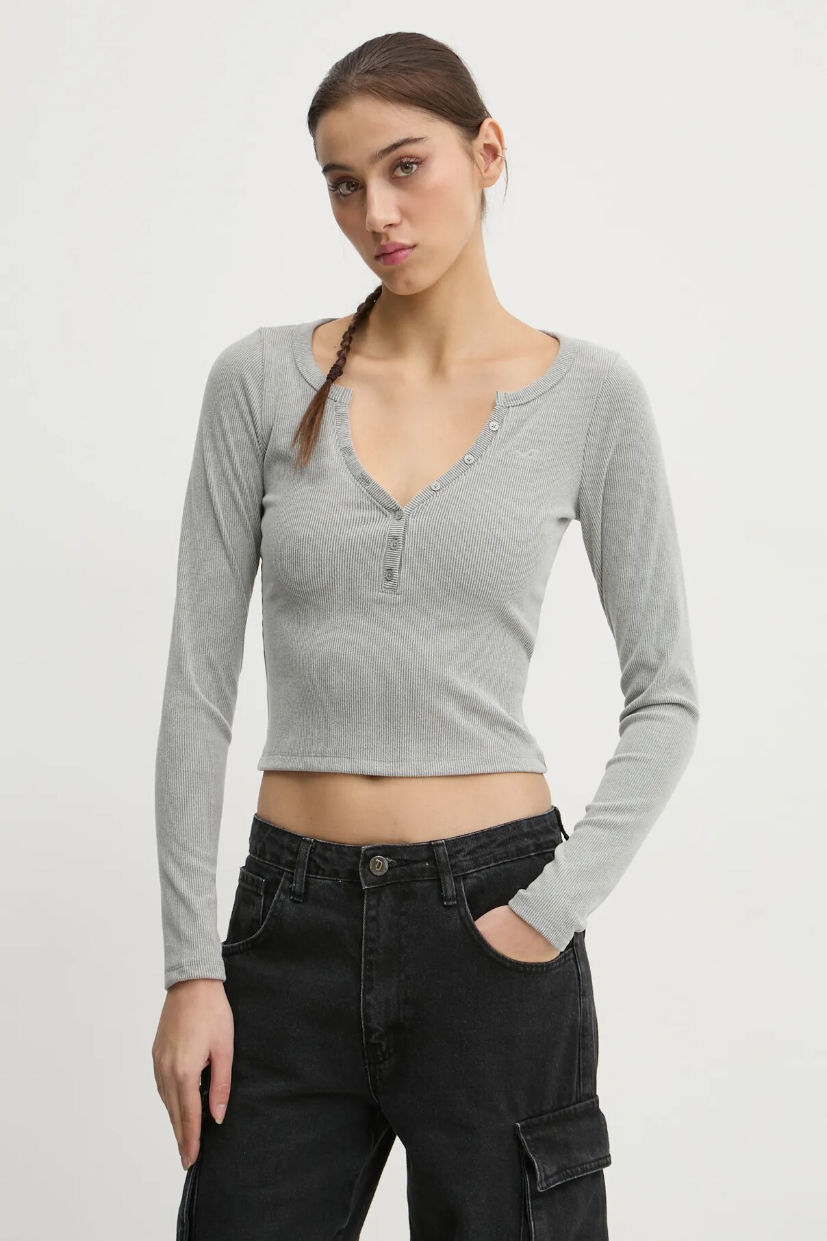 

Длинный рукав Hollister Co., серый