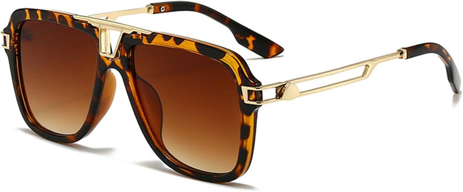 

Солнцезащитные очки Willochra Retro с двойной оправой, квадратной формы, для женщин, увеличенного размера, стильная дизайнерская оправа, очки-пилот, винтажные солнцезащитные очки, C2