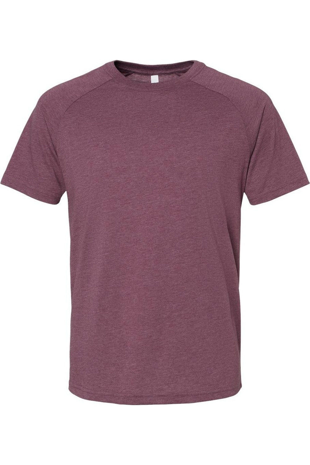 

Футболка реглан BELLA + CANVAS Heather CVC, цвет heather maroon