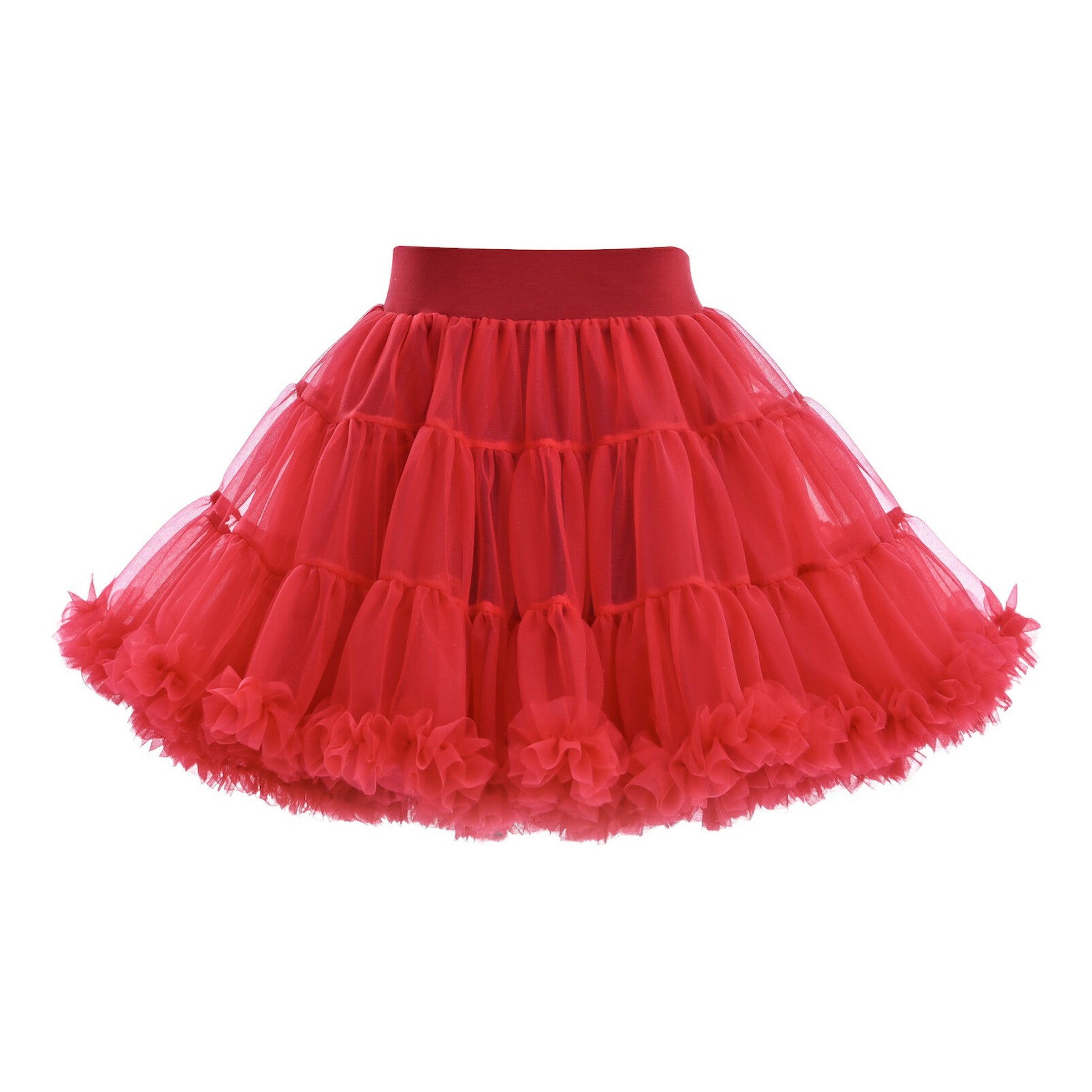 

Юбка из тюля с красным бантом и вишневым узором Mimi Tutu