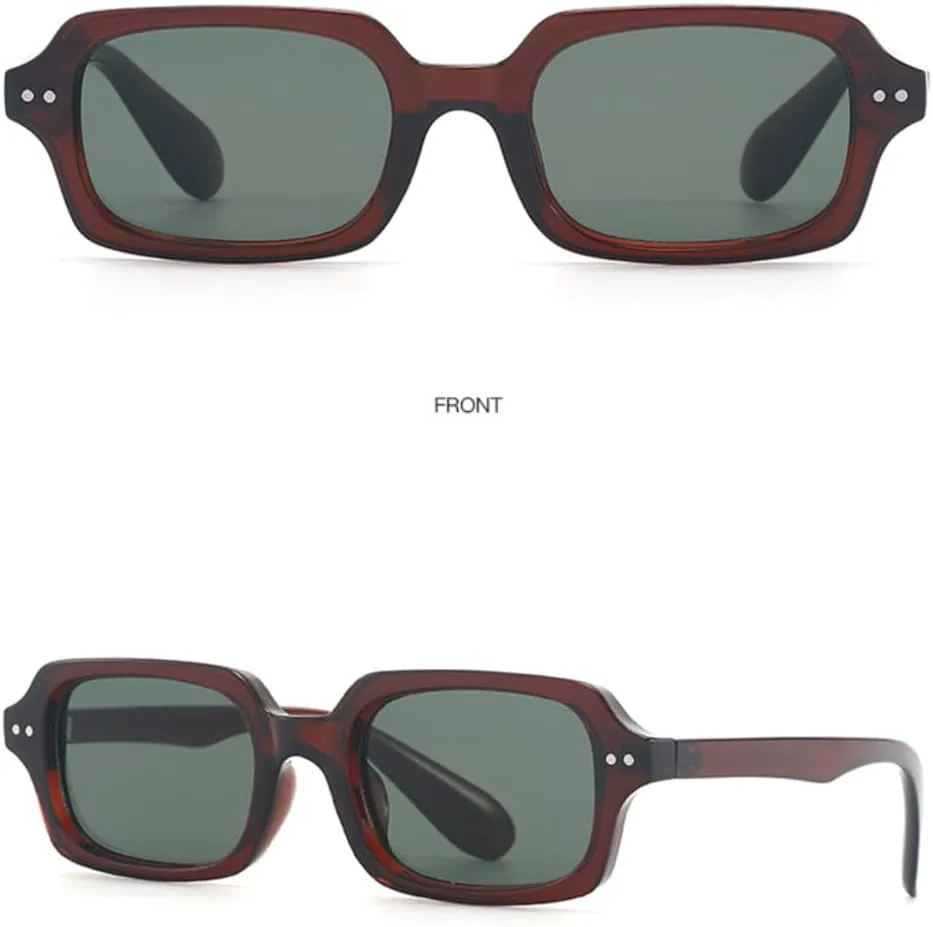 

Ретро-модные панк-солнцезащитные очки для женщин и мужчин, классические, с защитой от УФ-излучения UV400, для активного отдыха на природе VFDHN, Black Brown