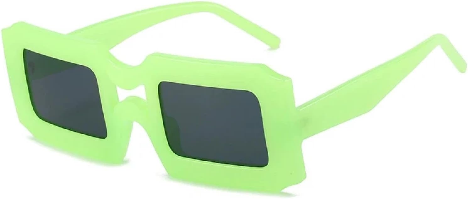 

Модные солнцезащитные очки с двойной перемычкой, желейного цвета, женские и мужские, винтажные, роскошные, для активного отдыха и вождения, с защитой от УФ-излучения UV400 TKKTLLT, Green Gray