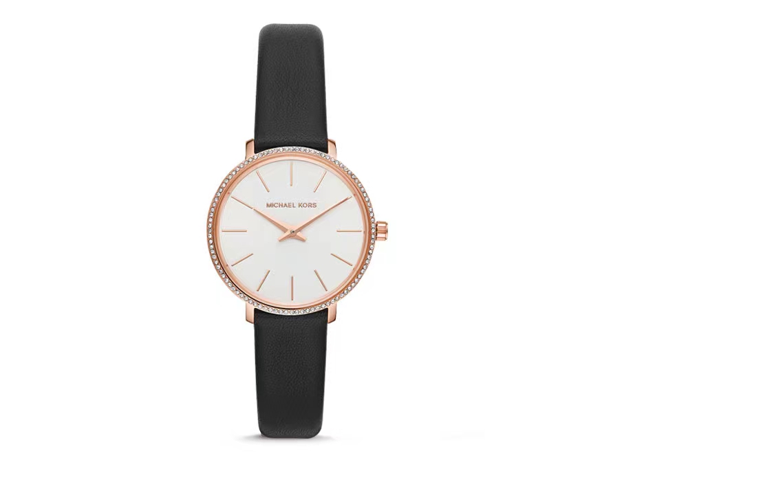 

Michael Kors Женские наручные часы PYPER Collection с кварцевым механизмом, кожаным ремешком, диаметром 32 мм и белым циферблатом