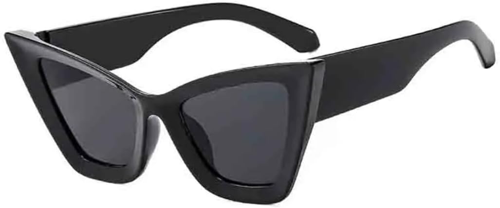 

Солнцезащитные очки с защитой UV400 | Увеличенные линзы "кошачий глаз" с цветными линзами | Для женщин и мужчин | Для занятий спортом на открытом воздухе и вождения DSVIGF, Black Gray