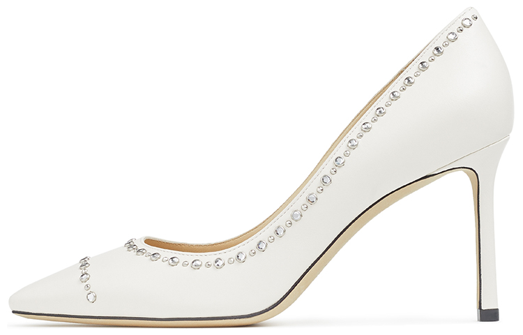 ROMY Slim Heel Высокие каблуки 8,5 см Женские белые Jimmy Choo — фото 2