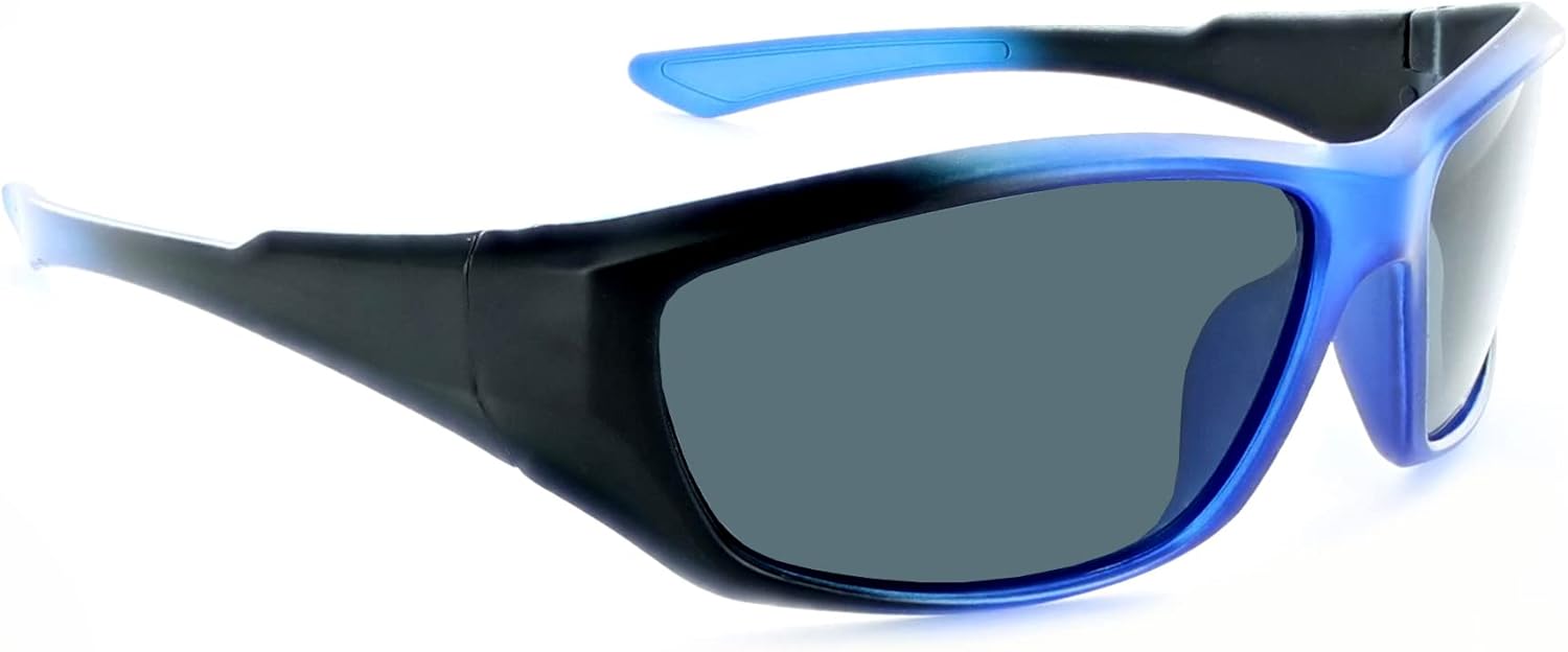 

Optic Nerve - Премиальные и доступные по цене поляризованные спортивные солнцезащитные очки для мальчиков 2022 года, модель Cowlick Edition, черная/синяя оправа/дымчатые линзы, Black/Blue Frame With Smoke Lens