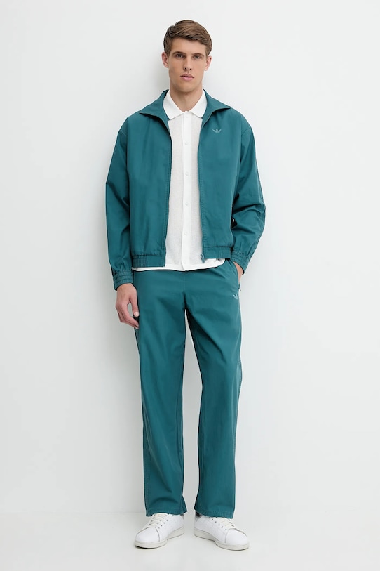 Хлопковые брюки Firebird Pants Adidas Originals, бирюзовый — фото 2