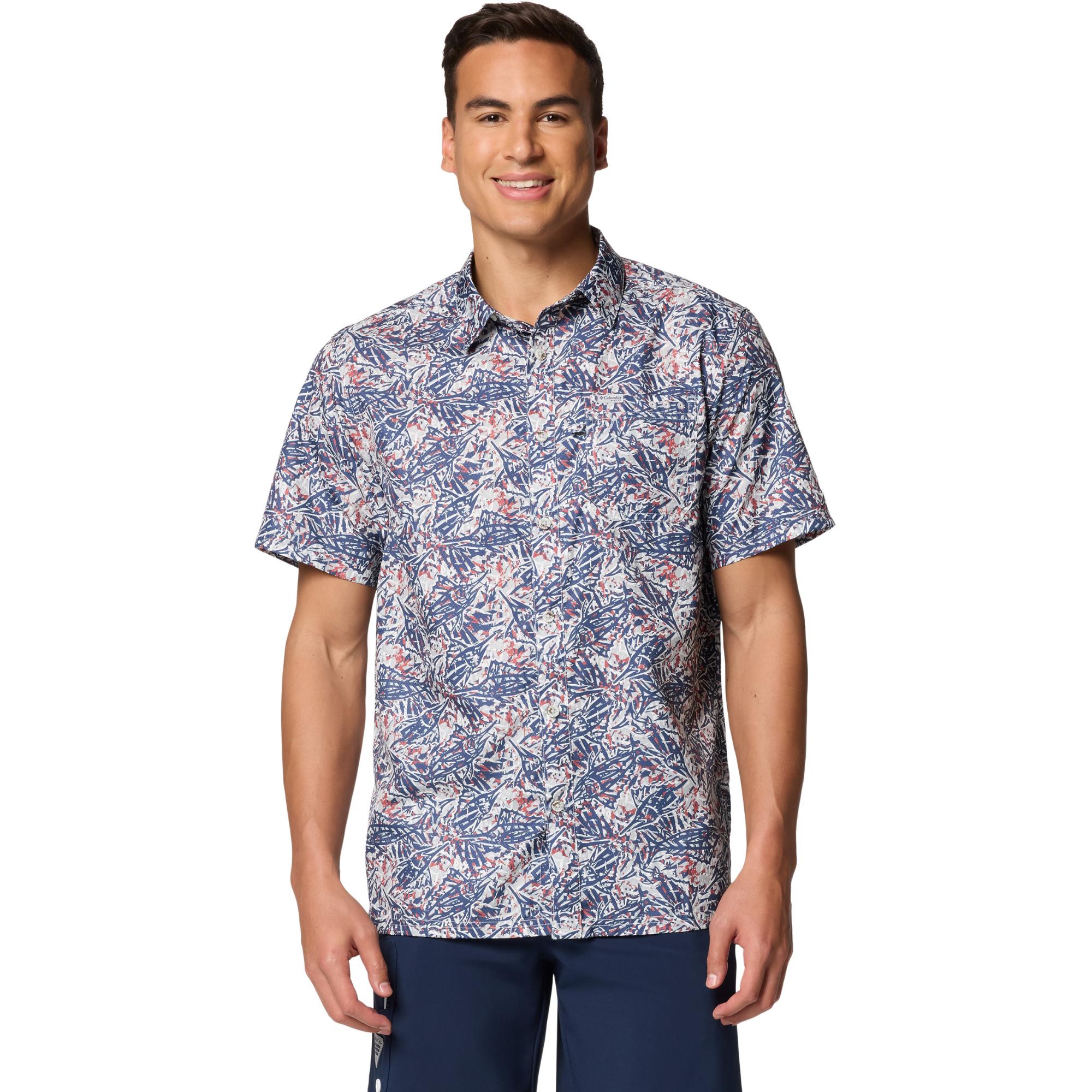 

Мужская рубашка PFG Super Slack Tide Camp Columbia, Nocturnal Marlin Palms